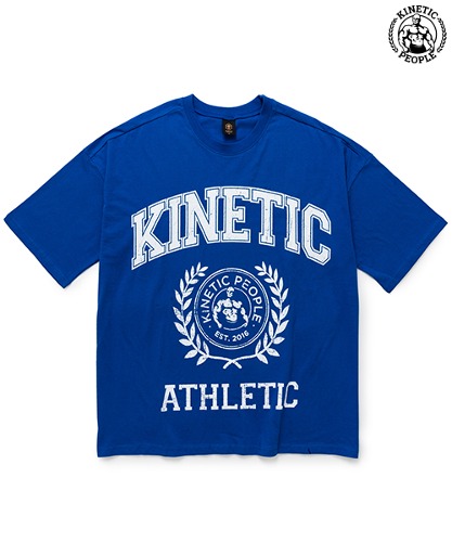 23ver 키네틱 컬리지 오버핏 티셔츠_블루