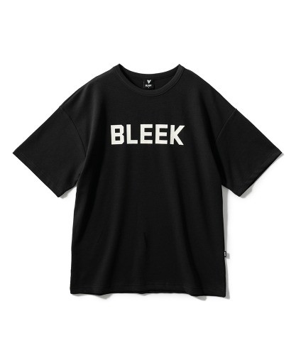 BLEEK 기본 로고 오버핏 반팔티 블랙